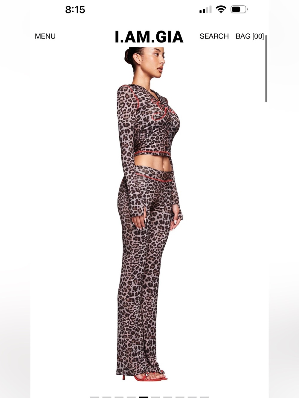 I am Gia blare tracksuit dark leopard - Picture 2 of 8